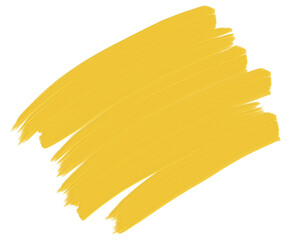 Brushstroke, Grunge brushes, oilpiant style stroke, Strokes of yellow, color_tuscany isolated on transparent background