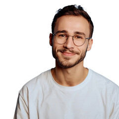 Fototapeta premium Smiling man with glasses