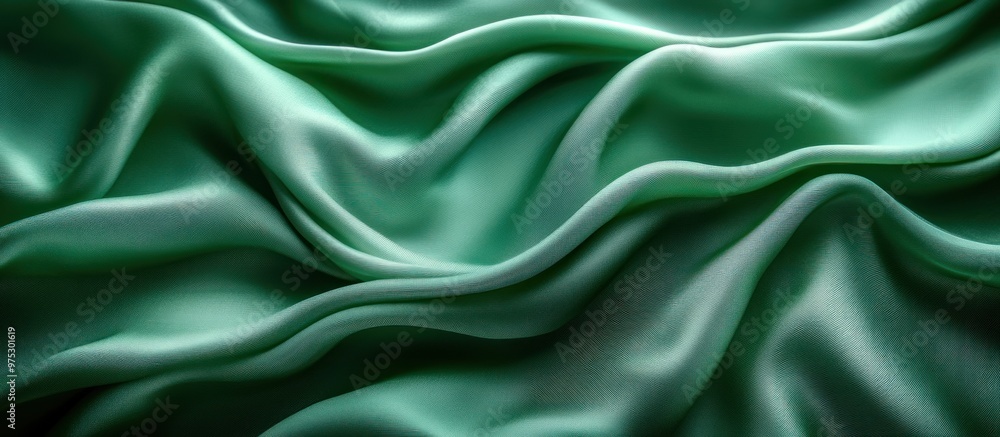 Sticker Abstract Green Silk Drapery