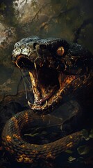 Fototapeta premium Dangerous Venomous Snake in