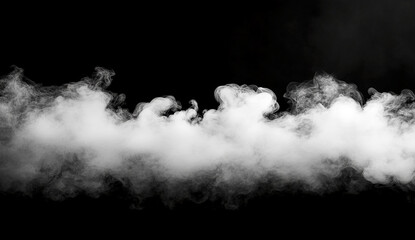 White smoke on a black background