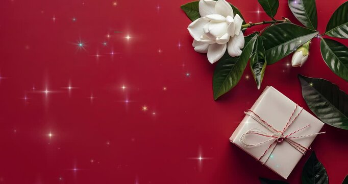 gardenia flower with giftbox