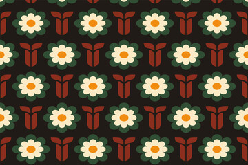 Fabric Prints' Beauty. Seamless Patterns with Mosaic Ornaments