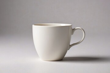 Fototapeta premium a white cup on a grey background 