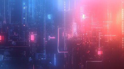 Obraz premium Tech details softly integrated into a muted gradient backdrop