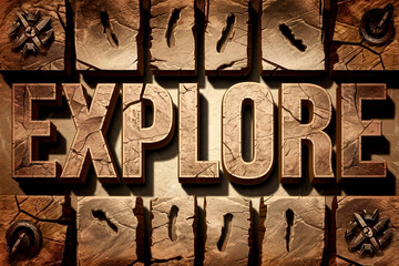 Explore Adventure Typography Design Text art Effect