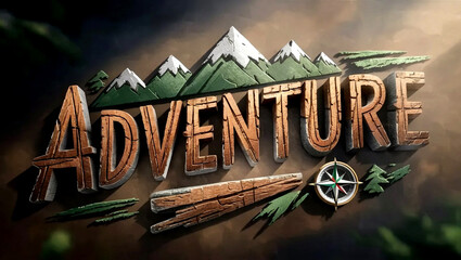 Explore Adventure Typography Design Text art Effect
