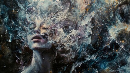 Woman Emerging from a Cosmic