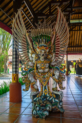 Close-up of the Garuda statue, a traditional statue from Bali