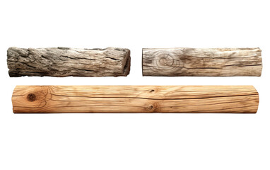 Collection of wooden logs showcasing various textures, colors, and natural patterns perfect for design and craft projects.