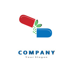 cepsule logo dewsign .pharmacy logo.idea ,leaf