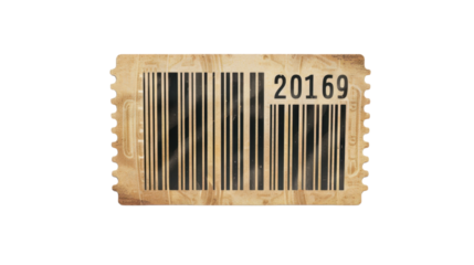 Barcode isolated on transparent background