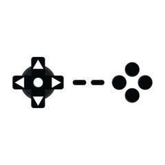 vector illustration of classic game button console icon