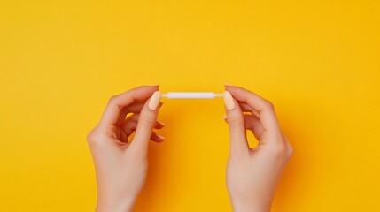 Pregnancy Test Reveal: Minimalist Yellow Background 2