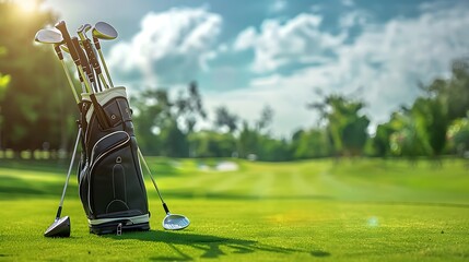 Professional golf gear outdoor at the golf course