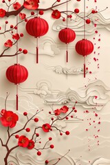Obraz premium Chinese New Year Illustration Background
