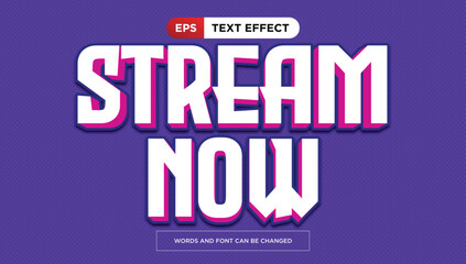 stream now Text Effect