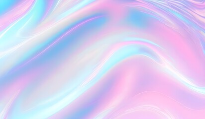 Holographic neon waves colorful pastel abstract background