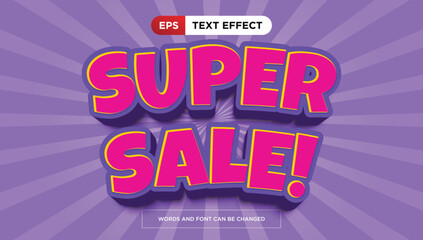 super sale shopping Text Effect