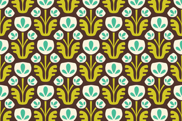Fabric Prints' Beauty. Seamless Patterns with Mosaic Ornaments