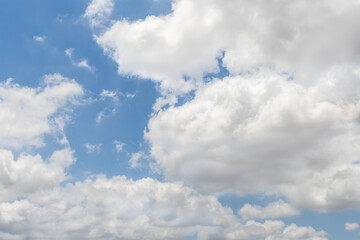 The unrivaled  beauty of the clouds in blue summer sky over the northern Israel