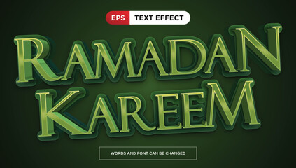 green ramadhan kareem Text Effect