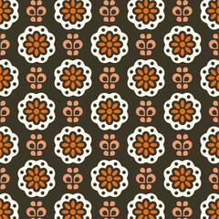 Fabric Prints' Beauty. Seamless Patterns with Mosaic Ornaments
