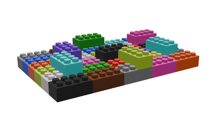 Colorful Brick toy, 3D playground