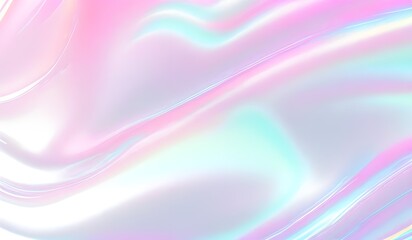 Holographic background seamless trendy iridescent light foil texture. Soft holographic pastel unicorn marble background pattern. Modern pearlescent blurry abstract swirl illustration.	
