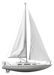 PNG Elegant sailboat on white background