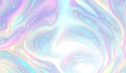 Obraz premium Holographic background seamless trendy iridescent light foil texture. Soft holographic pastel unicorn marble background pattern. Modern pearlescent blurry abstract swirl illustration. 