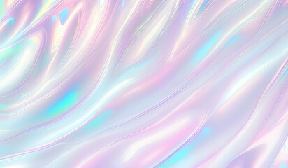 Holographic background seamless trendy iridescent light foil texture. Soft holographic pastel unicorn marble background pattern. Modern pearlescent blurry abstract swirl illustration.	
