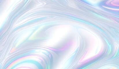 Holographic background seamless trendy iridescent light foil texture. Soft holographic pastel unicorn marble background pattern. Modern pearlescent blurry abstract swirl illustration.	
