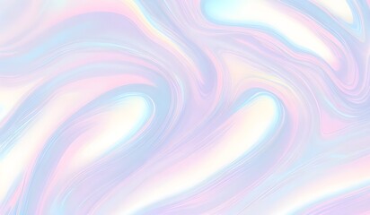 Obraz premium Holographic background seamless trendy iridescent light foil texture. Soft holographic pastel unicorn marble background pattern. Modern pearlescent blurry abstract swirl illustration. 
