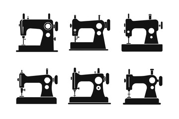 Set of Sewing Machine clipart Vector illustration