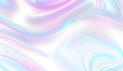 Obraz premium Holographic background seamless trendy iridescent light foil texture. Soft holographic pastel unicorn marble background pattern. Modern pearlescent blurry abstract swirl illustration. 
