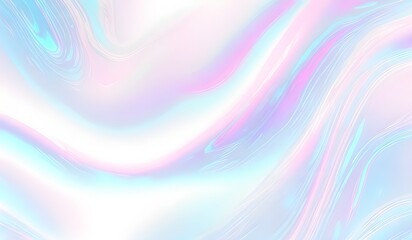 Fototapeta premium Holographic background seamless trendy iridescent light foil texture. Soft holographic pastel unicorn marble background pattern. Modern pearlescent blurry abstract swirl illustration. 
