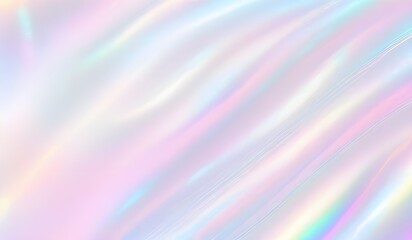 Holographic background seamless trendy iridescent light foil texture. Soft holographic pastel unicorn marble background pattern. Modern pearlescent blurry abstract swirl illustration.	
