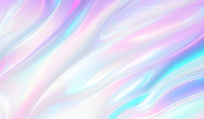 Obraz premium Holographic background seamless trendy iridescent light foil texture. Soft holographic pastel unicorn marble background pattern. Modern pearlescent blurry abstract swirl illustration. 