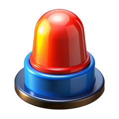 Fototapeta premium Police Light 3d cartoon style illustration