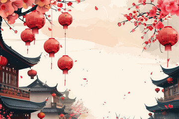Chinese New Year Illustration Background