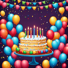 Birthday or anniversary celebration background 