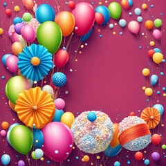 Birthday or anniversary celebration background 