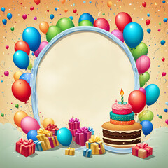 Birthday or anniversary celebration background 