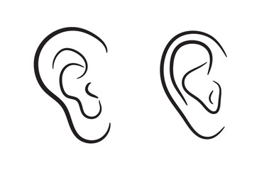human ear anatomical icon , listen sign vector illustration.