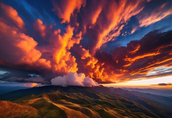breathtaking cloud formations over expansive landscapes showcasing majestic beauty dynamic weather patterns, sky, nature, atmosphere, horizon, scenery, view