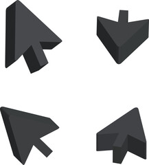 3d arrows realistic vector concept illustration