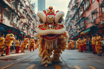 Chinese New Year, Lion Dance on the Streets