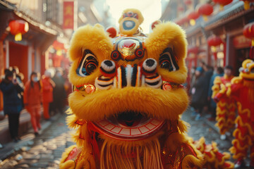 Chinese New Year, Lion Dance on the Streets