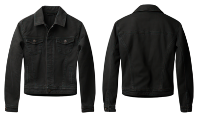 Blank jeans jacket mockup clothing apparel blazer.